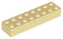 Lego (N) ~ Brick 2 x 8 ~ [Tan]