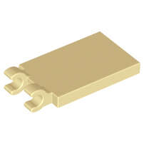 Lego (N) ~ Tile Modified 2 x 3 with 2 Open O Clips ~ [Tan]