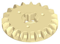 Lego (N) ~ Technic Gear 20 Tooth Bevel ~ [Tan]