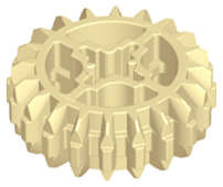 Lego (N) ~ Technic Gear 20 Tooth Double Bevel ~ [Tan]