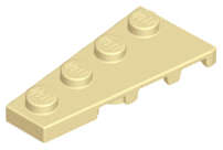 Lego (N) ~ Wedge Plate 4 x 2 Left ~ [Tan]