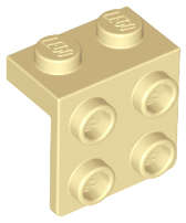 Lego Used - Bracket 1 x 2 - 2 x 2~ [Tan]