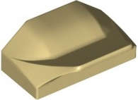 Lego (N) ~ Slope Curved 1 x 2 x 2/3 Wing End ~ [Tan]