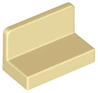 Lego (N) ~ Panel 1 x 2 x 1 with Rounded Corners ~ [Tan]