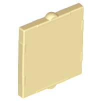 Lego (N) ~ Glass for Window 1 x 2 x 2 Flat Front ~ [Tan]