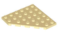 Lego (N) ~ Wedge Plate 6 x 6 Cut Corner ~ [Tan]