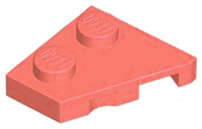 Lego (N) ~ Wedge Plate 2 x 2 Left ~ [Coral]