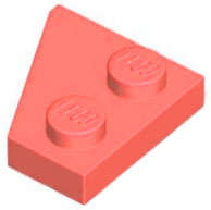 Lego (N) ~ Wedge Plate 2 x 2 Right ~ [Coral]