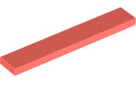 Lego (N) ~ Tile 1 x 6 ~ [Coral]