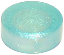 Lego (N) ~ Tile Round 1 x 1 ~ [Satin Trans-Light Blue]