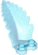 Lego (N) ~ Plant Plate Round 1 x 2 with Curved Upright Leaf ~ [Satin Trans-Dark Blue]