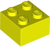 Lego (N) ~ Brick 2 x 2 ~ [Neon Yellow]