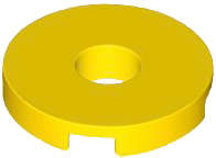 Lego (N) ~ Tile Round 2 x 2 with Hole ~ [Yellow]