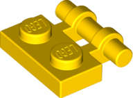 Lego (U) ~ Plate Modified 1 x 2 with Bar Handle on Side - Free Ends ~ [Yellow]