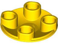 Lego (N) ~ Plate Round 2 x 2 with Rounded Bottom (Boat Stud) ~ [Yellow]