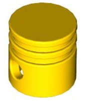 Lego (N) ~ Technic Engine Piston Round ~ [Yellow]