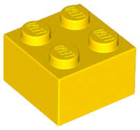 Lego (N) ~ Brick 2 x 2 ~ [Yellow]