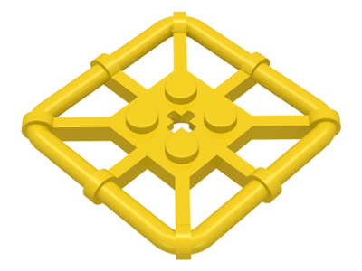 Lego (U) ~ Plate Modified 2 x 2 with Bar Frame Square ~ [Yellow]