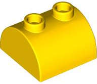Lego (N) ~ Slope Curved 2 x 2 Double with 2 Hollow Studs ~ [Yellow]