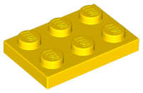 Lego (N) ~ Plate 2 x 3 ~ [Yellow]