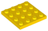 Lego (N) ~ Plate 4 x 4 ~ [Yellow]