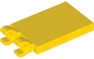 Lego (N) ~ Tile Modified 2 x 3 with 2 Open O Clips ~ [Yellow]
