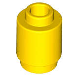 Lego (N) ~ Brick Round 1 x 1 ~ [Yellow]