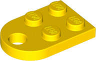 Lego (U) ~ Plate Modified 2 x 3 with Hole ~ [Yellow]