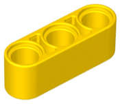 Lego (N) ~ Technic Liftarm Thick 1 x 3 ~ [Yellow]
