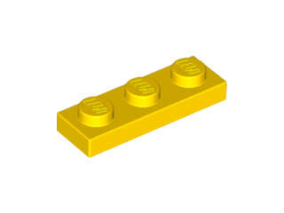 Lego (N) ~ Plate 1 x 3 ~ [Yellow]