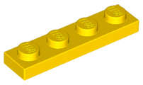 Lego (N) ~ Plate 1 x 4 ~ [Yellow]