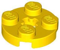 Lego (U) ~ Plate Round 2 x 2 with Axle Hole ~ [Yellow]