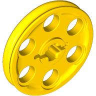 Lego Used - Technic Wedge Belt Wheel (Pulley)~ [Yellow]