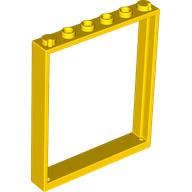 Lego (N) ~ Window 1 x 6 x 6 Flat Front ~ [Yellow]