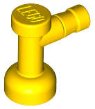 Lego (N) ~ Tap 1 x 1 without Hole in Nozzle End ~ [Yellow]