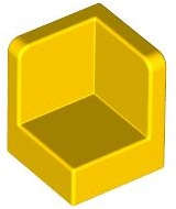 Lego (U) ~ Panel 1 x 1 x 1 Corner ~ [Yellow]