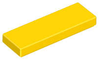 Lego (N) ~ Tile 1 x 3 ~ [Yellow]