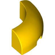 Lego (N) ~ Brick Round Corner 3 x 3 without Studs ~ [Yellow]