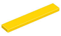 Lego (N) ~ Tile 1 x 6 ~ [Yellow]