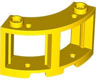 Lego (N) ~ Window 3 x 3 x 2 Round Corner ~ [Yellow]