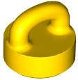Lego (N) ~ Tile Round 1 x 1 with Loop ~ [Yellow]