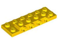 Lego (N) ~ Plate Modified 2 x 6 x 2/3 with 4 Studs on Side ~ [Yellow]