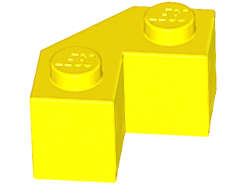 Lego (N) ~ Brick Modified Facet 2 x 2 ~ [Yellow]