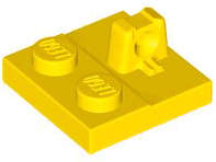 Lego (N) ~ Hinge Plate 2 x 2 Locking with 1 Finger on Top ~ [Yellow]