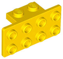 Lego (N) ~ Bracket 1 x 2 - 2 x 4 ~ [Yellow]