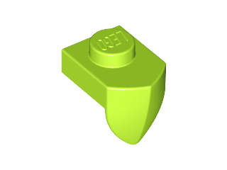 Lego (U) ~ Plate Modified 1 x 1 with Tooth Vertical ~ [Lime]