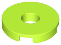 Lego (N) ~ Tile Round 2 x 2 with Hole ~ [Lime]