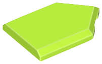Lego (N) ~ Tile Modified 2 x 3 Pentagonal ~ [Lime]