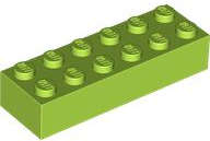 Lego (N) ~ Brick 2 x 6 ~ [Lime]