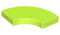 Lego (N) ~ Tile Round Corner 2 x 2 Macaroni ~ [Lime]